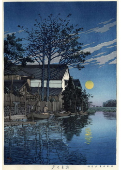 Kawase Hasui - Itako le soir