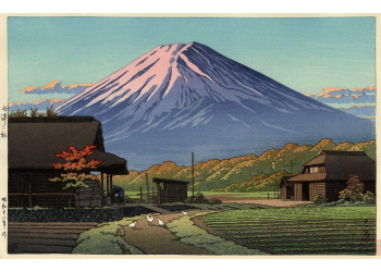 Kawase Hasui - Automne  Funatsu prs du lac Kawaguchi  