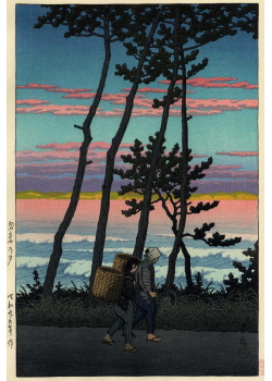 Kawase Hasui - Lumire du soleil couchant  Nakoso