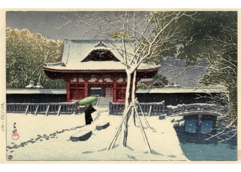 Kawase Hasui - Neige au parc Shiba 