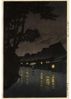 Kawase Hasui - Nuit pluvieuse
à Maekawa